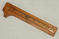 Vintage Brass and Boxwood Calliper 3” / 9cm LONDON Measuring Woodwork Tool