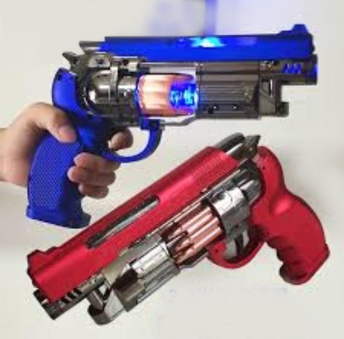 Kids playing toy pistol - toy,