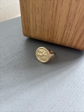 George & Dragon Gold-Plated Half Sovereign Ring – Classic British Coin Design
