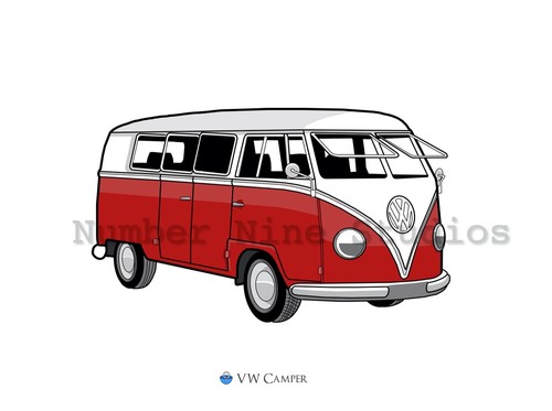 Camper split screen artwork - camper,