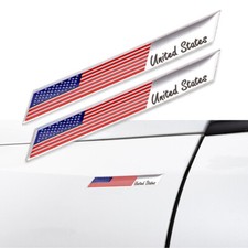 2x USA American Flag Stickers