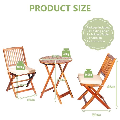 Patio bistro set - patio, 3