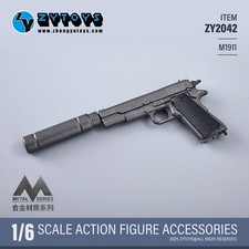 1/6 Alloy Rifle & Pistol Gun Model for 12" Hot Toys Male Soldier Action Figures