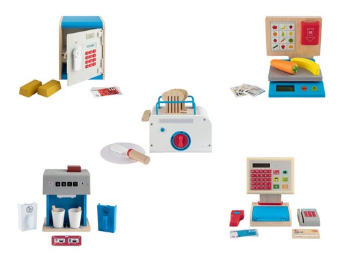 Kids wooden cash register - wooden,