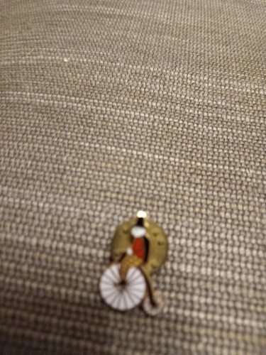 Vintage penny farthing pin - vintage,