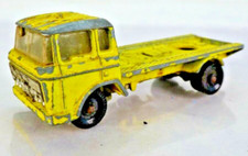 Majorette DAF 2600 1:100 Flat Bed Lorry Truck Yellow Collectible Toy Car Vintage