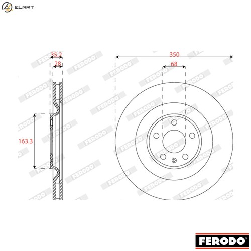 Brake disc ddf2661c - 2x,