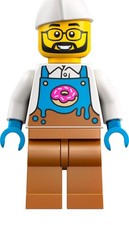 Lego Donut Truck Vendor Minifigure (cty1860) from set 60452