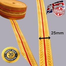 Mylar braid Gold Size 25mm For