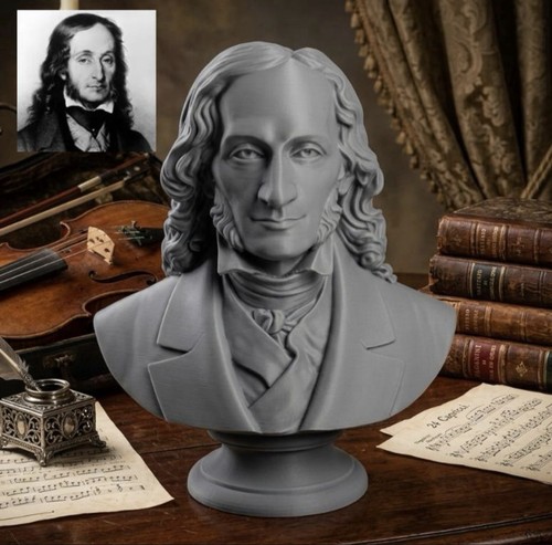 Niccolo paganini bust statue - niccolo,