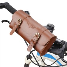 Retro Bike Front Handlebar Pouch Bicycle Saddle Bag Pannier Leather Seat Packet 