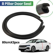 x2 80cm B Pillar Auto Car Door Trim Edge Moulding Rubber Weatherstrip Seal Strip