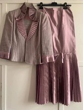 Luis Civit wedding outfit 3 piece dusky pink 10 jacket bolero top skirt silk