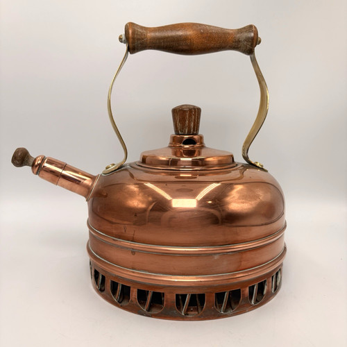 Vintage copper spirit kettle - vintage,