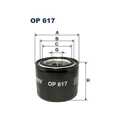 617 filtron oil filter for - op,
