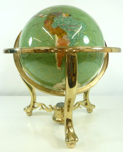 Gemstone world globe green - gemstone,