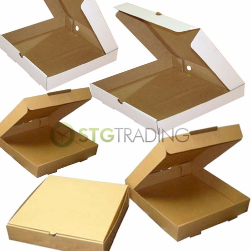 Plain pizza takeaway boxes - pizza,