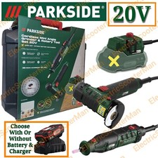 Parkside 20V Cordless 2in1 Mini Angle Grinder & Rotary Tool Set