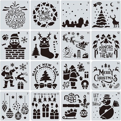 Pcs christmas stencils set - pcs,
