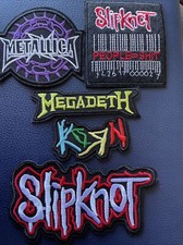 Collection  Set Of 5 Iron On Festival Patches Thrash Heavy Metal Rock Bands