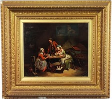 ANTIQUE ORIGINAL OIL ON PANEL