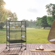 Large Budgie Cage Metal Parrot Cage Flight Bird with Stand for Cockatiel/Conure