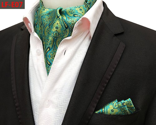 Men green paisley cravat - men,