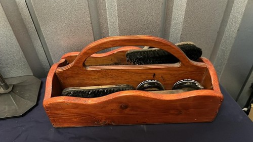 Vintage handmade wooden shoe - wooden,