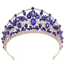 6.7cm Tall Crystal Bridal Queen Princess Prom Tiara Crown For Adult 5 Colours