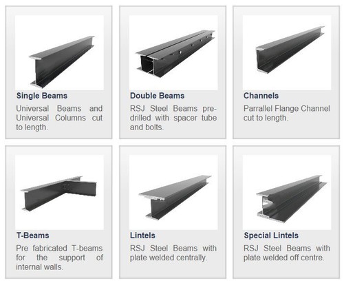 Rsj steel beams cut - rsj,