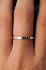 Beautiful Mini Flat Beads Full Eternity Design Women's Solid 950 Platinum Ring