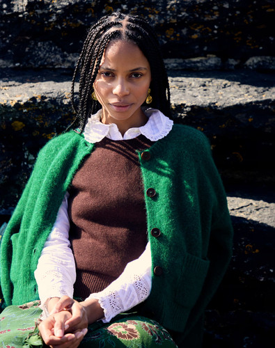 Brora alpaca blend cardigan - brora,
