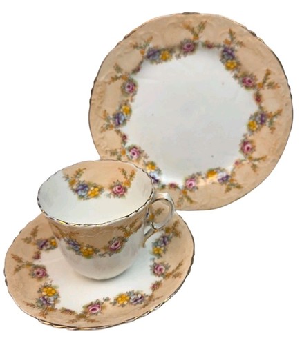 Antique tea trio hancock - trio,