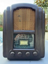 Ferranti 145 Bakelite Valve Radio "Jelly Mould" Bintage Art Deco 1940s Radio