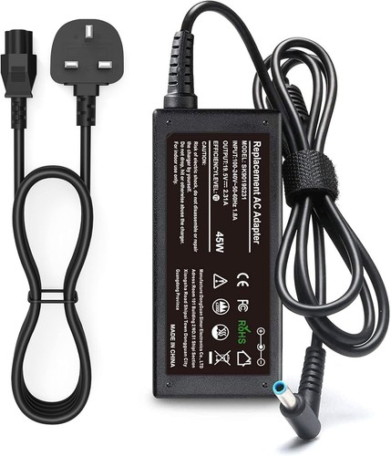 45w laptop charger blue - hp,