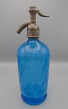 ANTIQUE FRENCH BLUE GLASS SODA