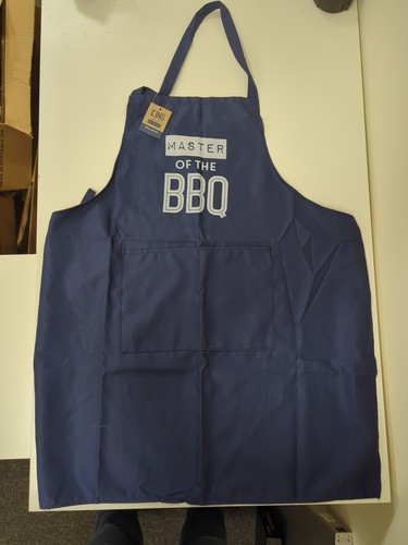 Bbq apron navy blue master - bbq,