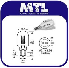WEDGE PUSH IN SEWING MACHINE LIGHT BULB  FITS SINGER FUTURA 2000