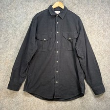 CC Filson Shirt Mens XL Black 100% Cotton Button Up Lightweight Alaskan Guide