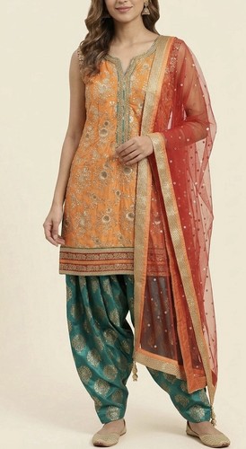 Punjabi orange teal - punjabi,