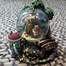 Disney Store Exclusive Musical Snow Globe - Lady and the Tramp in Original Box