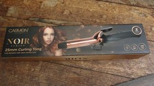 NEW - Carmen Noir Series 25mm Curling Tong -NEW Sealed Free P&P UK