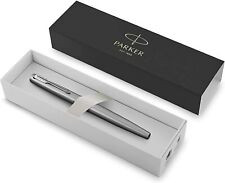 Parker Jotter Fountain Pen Stainless Steel CT, Med Nib, Converter, France, Boxed