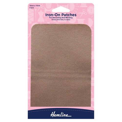 Hemline denim iron patches - denim,