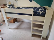  Midsleeper bed- Steens Uno range, white, great condition, age 6+