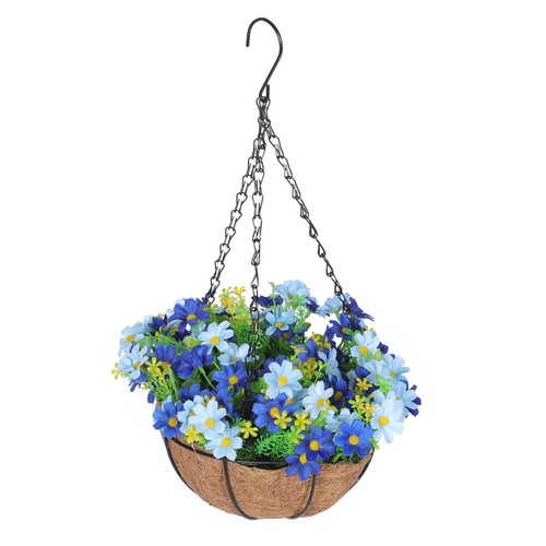 Fake flower hanging - fake, basket