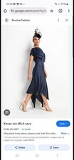 Kevan Jon Mila Navy Pleat Dress