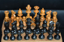 Antique Staunton Wooden Chess Set