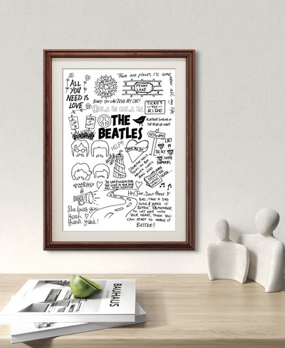 The beatles poster music - the,