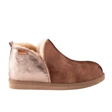 Shepherd of Sweden Annie Slippers Antique Cognac Gold